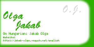 olga jakab business card